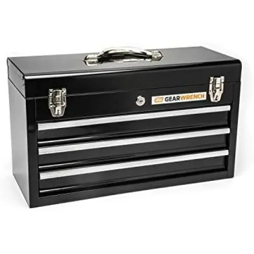 GEARWRENCH 20'' 3 Drawer Steel Tool Box, Black - 83151 GEARWRENCH 20'' 3 Drawer Steel Tool Box, Black - 83151