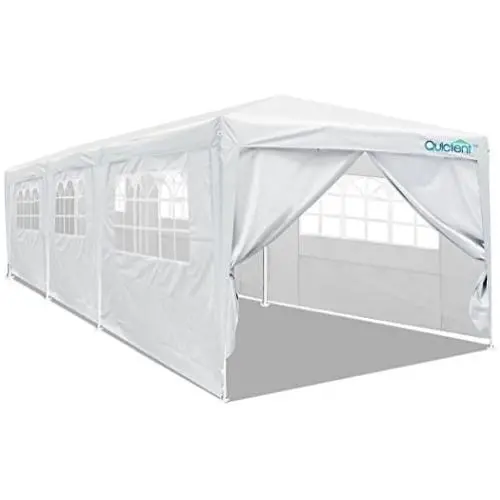 Quictent 10 x 30 Party Tent Gazebo Wedding Canopy BBQ Shelter Pavilion with Removable Sidewalls & Elegant Church Quictent 10 x 30 Party Tent Gazebo Wedding Canopy BBQ Shelter Pavilion with Removable Sidewalls & Elegant Church