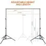 Yesker Photo Video Studio 10ft Adjustable Backdrop Stand, Background Support System Kit with Carry Bag for Photography Studio Parties Wedding Yesker Photo Video Studio 10ft Adjustable Backdrop Stand, Background Support System Kit with Carry Bag for Photography Studio Parties Wedding