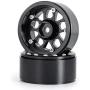 Benedict Harry 4PCS Metal 1.9'' Heavy Duty Beadlock Wheel Rims for 1/10 RC Crawler Axial Scx10 II D90 TRX-4 Tamiya CC01 D110 SCX10 III AXI03007 (Black)