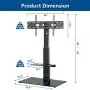 Rfiver Universal Swivel Floor TV Stand with Mount for 32-65 inch Flat Screens/Curved TVs up to 110lbs, Tall TV Stand with Black Tempered Glass Base and 2-Tier Storage Shelves, Height Adjustable. Rfiver Universal Swivel Floor TV Stand with Mount for 32-65 inch Flat Screens/Curved TVs up to 110lbs, Tall TV Stand with Black Tempered Glass Base and 2-Tier Storage Shelves, Height Adjustable.