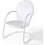 Crosley Furniture Griffith 3-Piece Metal Outdoor Conversation Set with Table and 2 Chairs - White Crosley Furniture Griffith 3-Piece Metal Outdoor Conversation Set with Table and 2 Chairs - White