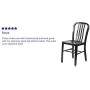Flash Furniture Commercial Grade Black Metal Indoor-Outdoor Chair