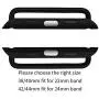 SINGEAR Metal Adapter for Apple Watch Wristbands,Stainless Steel Strap Connector Lug Compatible with iWatch Bands【38/40mm 1 Pack Black】 SINGEAR Metal Adapter for Apple Watch Wristbands,Stainless Steel Strap Connector Lug Compatible with iWatch Bands【38/40mm 1 Pack Black】