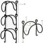 Wallniture Solid Wrought Iron Metal Towel Rack Holder - Wall Mount Rustic Home Decor - Bathroom Organizer Black Set of 3 (Curved Finish) Wallniture Solid Wrought Iron Metal Towel Rack Holder - Wall Mount Rustic Home Decor - Bathroom Organizer Black Set of 3 (Curved Finish)