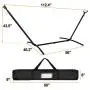 SUPER DEAL Portable 9FT Hammock Stand - 450LBS Capacity Weather Resistant Metal Frame with Carrying Case, 6 Optional Hook Positions SUPER DEAL Portable 9FT Hammock Stand - 450LBS Capacity Weather Resistant Metal Frame with Carrying Case, 6 Optional Hook Positions