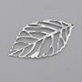 Baosity 30 Pieces Hollowed Leaf Shape Bail Charms for Earring Drops DIY Crafts Accessory Jewelry Making Findings Crafts Ornaments Metal - Silver