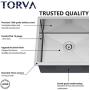 TORVA 30-Inch Undermount Kitchen Sink, 16 Gauge Stainless Steel Undermount Single Bowl 30 x 18 x 10 inch Deep, Fits 33 inch Cabinet