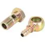 X AUTOHAUX 16mm Banjo Hose Barb Bolt Fitting Banjo Bolt Washer Bronze Tone Metal for Motorcycle Car