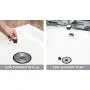 ShowerShroom SHSULT755 Ultra Revolutionary Shower Hair Catcher Drain Protector, Stainless