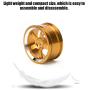 T best RC Wheel Hub, 4Pcs 1:10 Scale Quality Aluminium Alloy Remoted Control Car Wheel Rim Hubs RC Parts Accessory for HSP 94123 Touring Drift Car(Yellow)