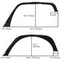 YITAMOTOR Steel Fender Flares Kit Compatible for 2007-2018 Jeep Wrangler Unlimited JK (2/4 Doors), Heavy-duty Off Road Style Front Rear Flat, 4 Pack, Black