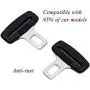 4 PCS Car Seat Belt Clip,Universal Seat Belt Buckle Auto Metal Seat Belts Clip (Black-2pcs)
