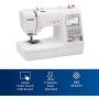 Brother SE600 Sewing and Embroidery Machine, 80 Designs, 103 Built-In Stitches, Computerized, 4'' x 4'' Hoop Area, 3.2'' LCD Touchscreen Display, 7 Included Feet