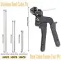 YaeCCC Cable Tie Gun with 30 Pcs Stainless Steel Locking Cable Zip Ties Kit, Zip Tie Tool Exhaust Strap Wrap Coated Cable Tie for 4'' 6'' 8'' Stainless Steel Cable Ties YaeCCC Cable Tie Gun with 30 Pcs Stainless Steel Locking Cable Zip Ties Kit, Zip Tie Tool Exhaust Strap Wrap Coated Cable Tie for 4'' 6'' 8'' Stainless Steel Cable Ties