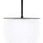 Shower Head,16 Inch Ultra Thin High Pressure Fixed Rain Showerhead Matte Black with Silicone Nozzle - Adjustable Metal Swivel Ball Joint - For the Best Relaxation and Spa