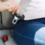 4 PCS Car Seat Belt Clip,Universal Seat Belt Buckle Auto Metal Seat Belts Clip (Black-2pcs)
