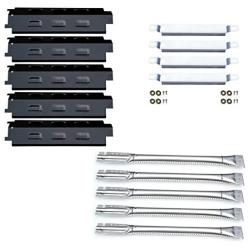 Direct Store Parts Kit DG258 (5-Pack) Repair Kit Replacement for Charbroil 6 Burner Gas Grill Stainless Steel Burners, Crossover Tubes & Porcelain Steel Heat Plates