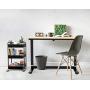 CAXXA 3-Tier Rolling Metal Storage Organizer - Mobile Utility Cart, Kitchen Cart with Caster Wheels (Black)
