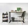 CAXXA 3-Tier Rolling Metal Storage Organizer - Mobile Utility Cart, Kitchen Cart with Caster Wheels (Black)
