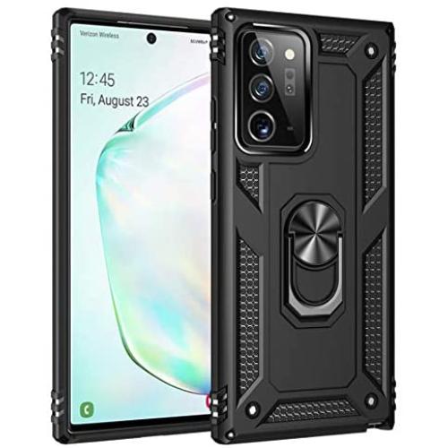 Yerebel Galaxy Note 20 Ultra Case 2020 6.9 inch, [Military Grade] [Metal Ring][Magnetic Support] Defender Heavy Duty Armor Cover for Samsung Galaxy Note 20 Ultra (Black)