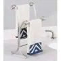 mDesign Decorative Metal Fingertip Towel Holder Stand for Bathroom Vanity Countertops to Display and Store Small Guest Towels or Washcloths, 2 Tiers - 13.6'' High - 2 Pack - Satin mDesign Decorative Metal Fingertip Towel Holder Stand for Bathroom Vanity Countertops to Display and Store Small Guest Towels or Washcloths, 2 Tiers - 13.6'' High - 2 Pack - Satin