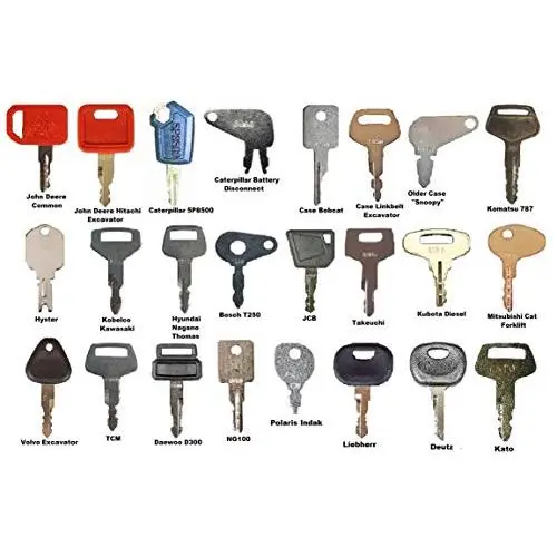 Keyman 24 Key Blank Heavy Equipment Construction Ignition Key Blank Set Custom Cut to fit Your Equipment (24 Key Blanks) Keyman 24 Key Blank Heavy Equipment Construction Ignition Key Blank Set Custom Cut to fit Your Equipment (24 Key Blanks)