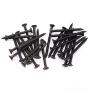 smseace 100 Black Cross Flat Head Tapping Screws Drywall Nail Wood Screw #8 x 1-3/4'', 8 x 2'' (50 Pcs Each) M4-45/50mm-100p