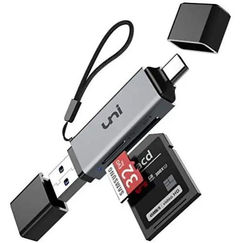 SD Card Reader, uni USB C Memory Card Reader Adapter USB 3.0, Supports SD/Micro SD/SDHC/SDXC/MMC, Compatible for MacBook Pro, MacBook Air, iPad Pro 2018, Galaxy S20, Huawei Mate 30, and More SD Card Reader, uni USB C Memory Card Reader Adapter USB 3.0, Supports SD/Micro SD/SDHC/SDXC/MMC, Compatible for MacBook Pro, MacBook Air, iPad Pro 2018, Galaxy S20, Huawei Mate 30, and More