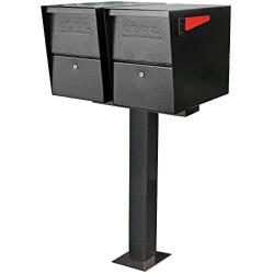 Mail Boss 7144 Box Spreader Bar for Two-Mailbox Applications, Black