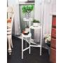 Indoor Corner Plant Stand Tall Plant Stands for Living Room White Plant Patio Side Table Window Plant Shelves Tiered Plant Stand Outdoor Plant Shelf Metal Large Plant Stand Mid Century Modern Decor