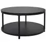 NSdirect Round Coffee Table, 36 inch Rustic Wooden Surface Top & Sturdy Metal Legs Industrial Sofa Table for Living Room Modern Design Home Furniture with Storage Open Shelf (Black) NSdirect Round Coffee Table, 36 inch Rustic Wooden Surface Top & Sturdy Metal Legs Industrial Sofa Table for Living Room Modern Design Home Furniture with Storage Open Shelf (Black)