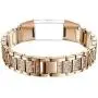 Aottom Compatible for Fitbit Charge 4 Bands for Women, Fitbit Charge 3 Band Stainless Steel Jewelry Glitter Metal Bracelet Wristband Replacement Band for Fitbit Charge 4/3 Fitness Tracker, Rose Gold