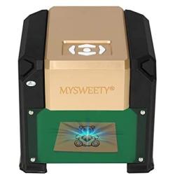 Engraving Machine, MYSWEETY 3000mW Mini Desktop Printer Engraver Machine Working Area 80X80mm for Home Use DIY Logo(Easy to Operate)