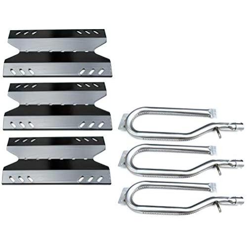 Direct Store Parts Kit DG186 Replacement for Outdoor Gourmet; Sams Club; BBQ Pro Gas Grill Burners, Heat Plates (SS Burner + Porcelain Steel Heat Plate)