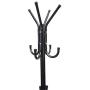 Mind Reader COATRACK11 Standing Metal Coat Rack Hat Hanger 11 Hook for Jacket, Purse, Scarf Rack, Umbrella Tree Stand, Black