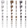 PH PandaHall 4 Size 3 Color Metal Zipper Head Sliders Retainer Insertion Pin(12 Sets), 12 Pairs Zipper Top Stop Plug, 12pcs Zipper Bottom Stopper for Coats Jacket Zipper Repair Kit (Size 3/5/8/10)