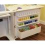 Arrow K8411 Wallaby II Kangaroo Sewing, Cutting, Quilting, Crafting Cabinet and Table, Includes Storage and Airlift, Portable with Wheels White Ash Finish