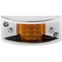 Partsam LED Marker Clearance Light Chrome Guarded Armored trailer RV 12LED Amber/Red (Pack of 2)