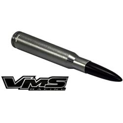 VMS Racing 50 Cal Caliber GUNMETAL BLACK TIP BULLET ANTENNA in Heavy Gauge Billet Aluminum Short Compatible with Dodge Ram 1500 2500 3500 1994-2008