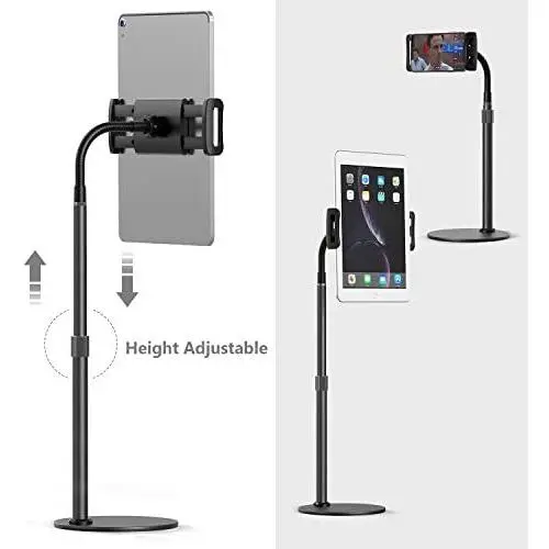 Tablet Stand, MiiKARE Height Adjustable 360 Degree Rotating Tablet Phone Holder Compatible with 4.7-12.9'' Tablets iPad Cellphone Nintendo Switch for Store POS Office Showcase Reception Kitchen Desktop