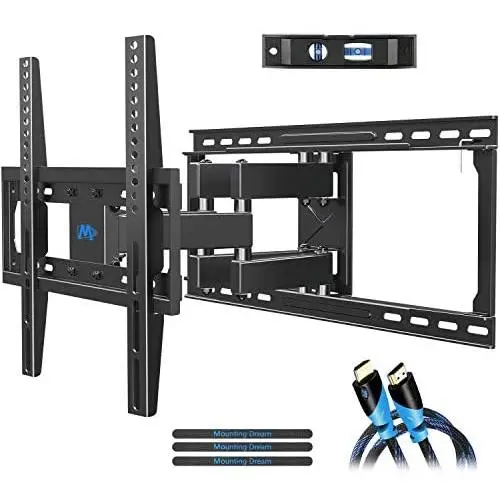 Mounting Dream TV Mount Full Motion TV Wall Mounts for 26-55 inch, Some up to 65 inch LED, LCD Flat Screen TV, Wall Mount Bracket up to VESA 400 x 400mm 99 lbs. Fits 16”, 18”, 24” Wood Studs MD2380-24 Mounting Dream TV Mount Full Motion TV Wall Mounts for 26-55 inch, Some up to 65 inch LED, LCD Flat Screen TV, Wall Mount Bracket up to VESA 400 x 400mm 99 lbs. Fits 16”, 18”, 24” Wood Studs MD2380-24