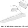 FaithSail 4FT LED Wraparound 40W Wrap Light, 4400lm, 4000K Neutral White, 4 Foot LED Shop Lights for Garage, 48 Inch LED Light Fixtures Ceiling Mount Office Light, Fluorescent Tube Replacement, 4 Pack