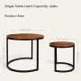 amzdeal Coffee Table for Living Room, Set of 2 Nesting Side Coffee Tables, Stable and Easy Assembly, Chipboard Table Top with Metal Frame - Large : Φ 23.6×19.7 inch, Small : Φ 15.7×16.3 inch, Walnut amzdeal Coffee Table for Living Room, Set of 2 Nesting Side Coffee Tables, Stable and Easy Assembly, Chipboard Table Top with Metal Frame - Large : Φ 23.6×19.7 inch, Small : Φ 15.7×16.3 inch, Walnut