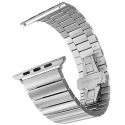 ARTCHE Stainless Steel Watch Band Compatible with Apple Watch 42mm 44mm for Men and Women, Metal Replacement Strap Wristband Blet Link for iWatch Series 5/4/3/2/1, Sliver