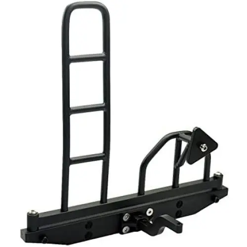 LAFEINA Metal Rear Bumper Bull Bar with Spare Tire Rack and Ladder for 1/10 RC Crawler Car D90 LAFEINA Metal Rear Bumper Bull Bar with Spare Tire Rack and Ladder for 1/10 RC Crawler Car D90