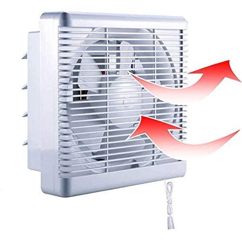 SAILFLO Exhaust Shutter Fan 8 Inch 300 CFM, 2 Direction Reversible Strong Airflow Ventilation Blower for Bathroom Attic Kitchen Window Basement, 8& Diameter Propeller - 12&×12&Panel