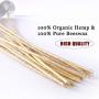 EricX Light Organic Hemp Candle Wicks, 100 Piece 8'' Pre-Waxed by 100% Beeswax & Tabbed, for Candle Making