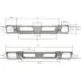 Bumper Metal White with Side Bumper Plastic End Black - Driver and Passenger Side (Fit: 2012-2019 Mitsubishi Fuso Canter FE85D FE140 FE145 FE160 FE180 FG4X4) Bumper Metal White with Side Bumper Plastic End Black - Driver and Passenger Side (Fit: 2012-2019 Mitsubishi Fuso Canter FE85D FE140 FE145 FE160 FE180 FG4X4)