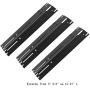 Broilmann Universal Adjustable Grill Heat Plate Replacement for Gas Grill, Porcelain Steel Heat Plate Shield, Flavorizer Bar, Extends from 11.75'' up to 21'' L (Pack of 3)
